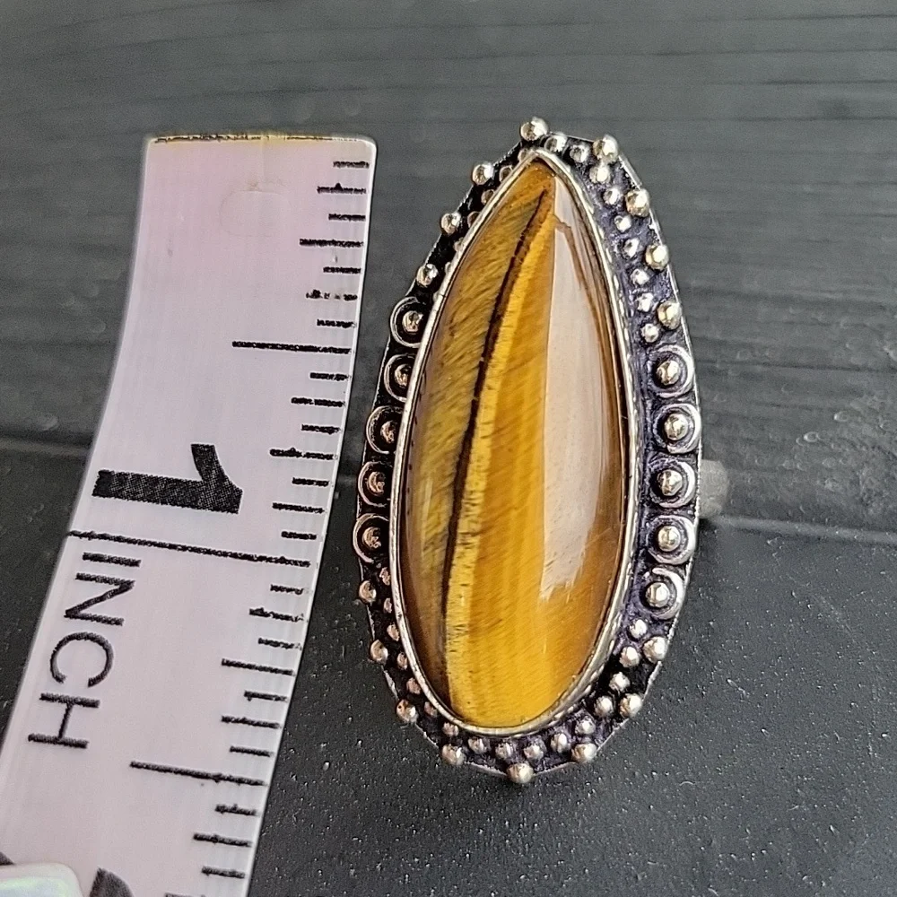 Tigers Eye Sterling Ring
